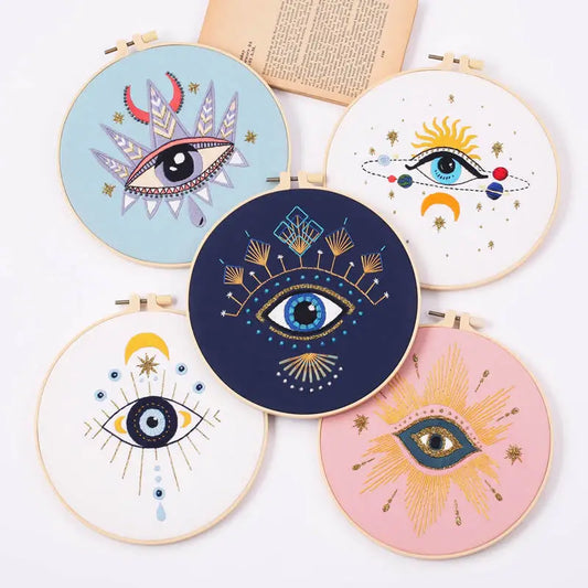 DIY Embroidery Kit for Beginner Devil Eye Pattern
